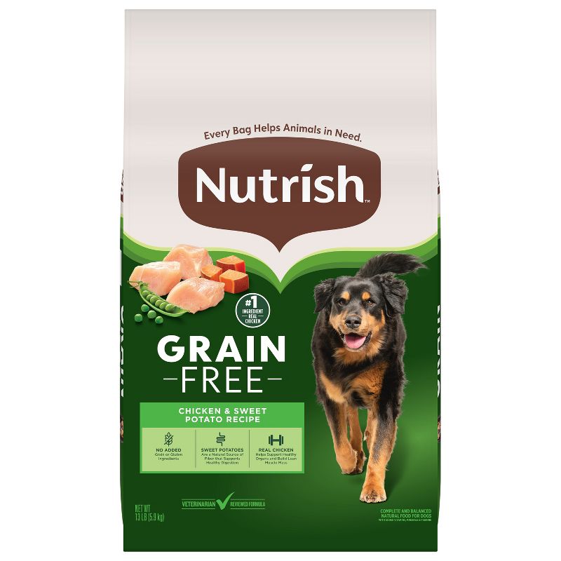 Nutrish Grain Free Chicken and Sweet Potato Recipe Dry Dog Food - 13lbs