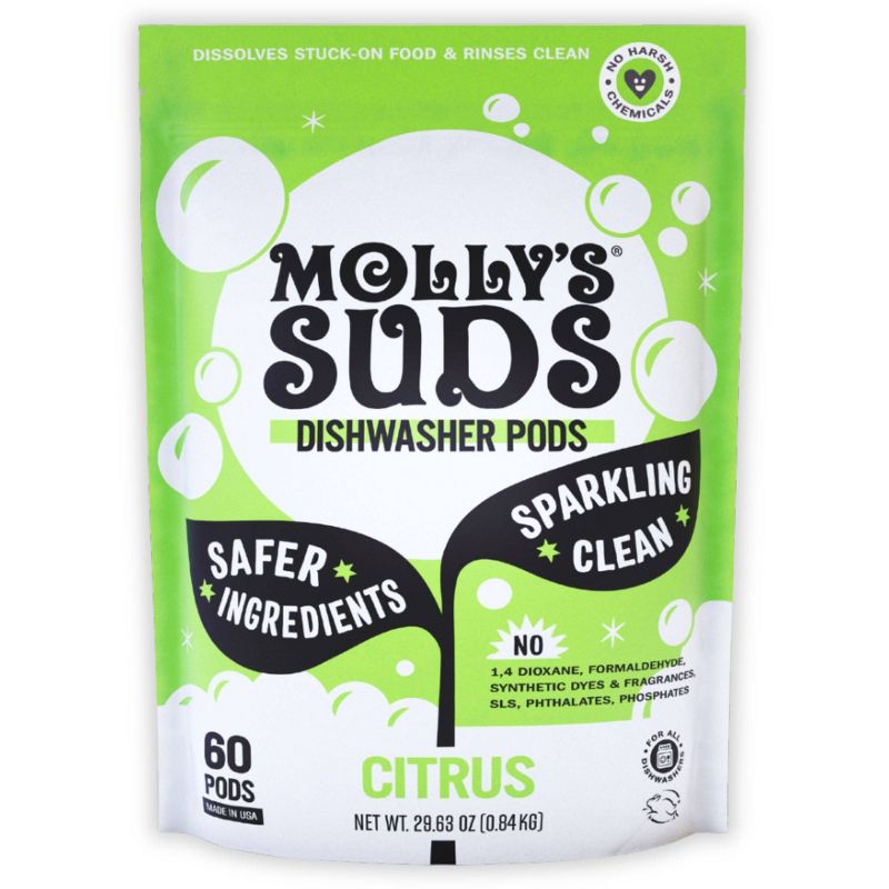 Molly's Suds Dish Pods - Citrus - 60ct
