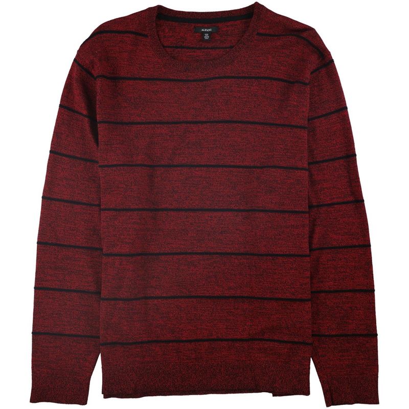 Alfani Mens Stripe Pullover Sweater, cherrycandy, Small