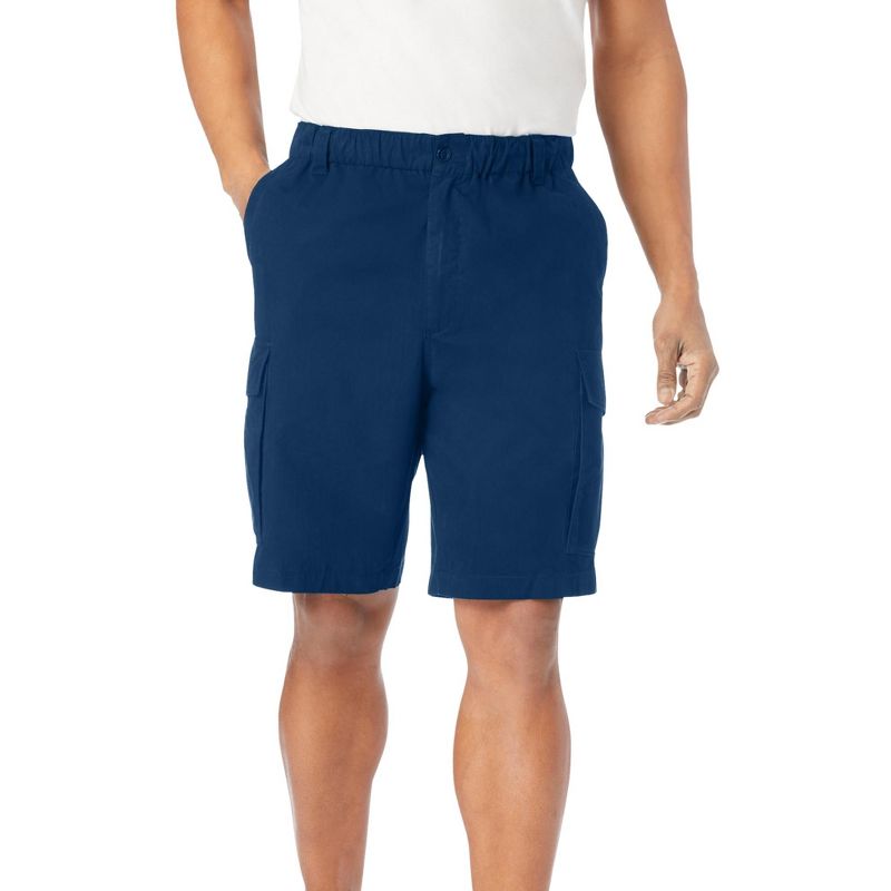 KingSize 8" Moisture Wicking Cargo Shorts - XL, Navy