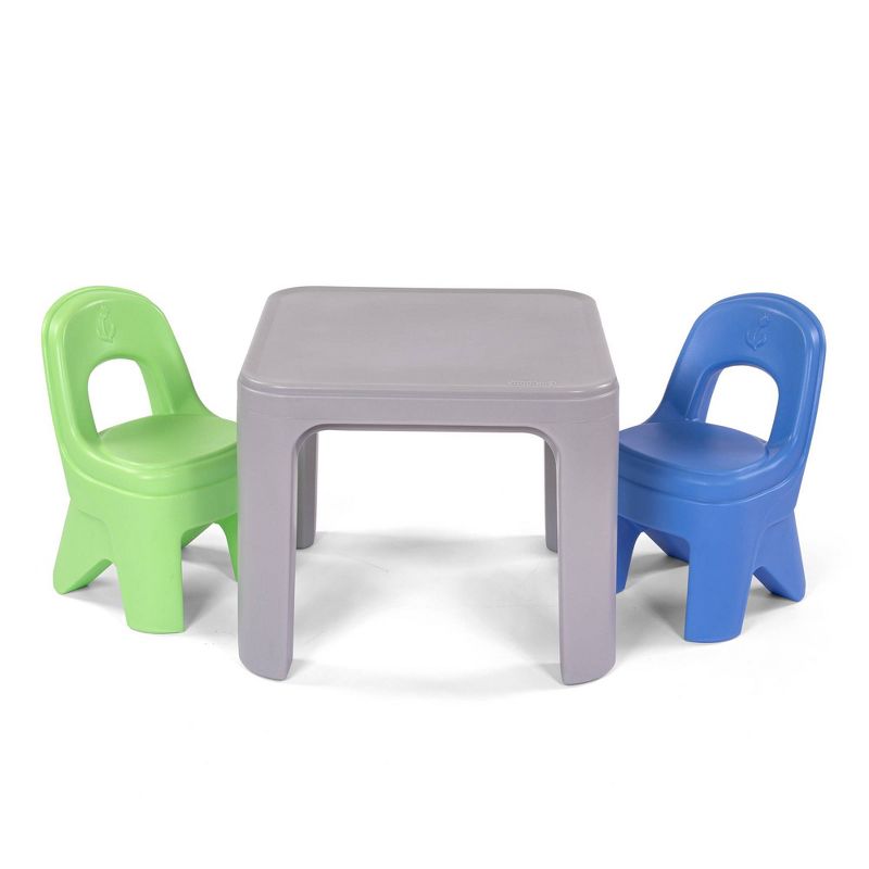 Simplay3 Play Around Kids' Table and Chair Set: Plastic Table, No Assembly Required, 3pc Set