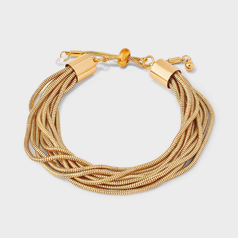 Multi-Strand Bohemian Pull Bracelet - A New Day™ Gold