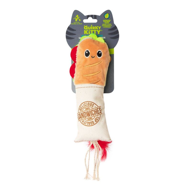 Quirky Kitty Deli Delight Kicker Cat Plush Toy - White