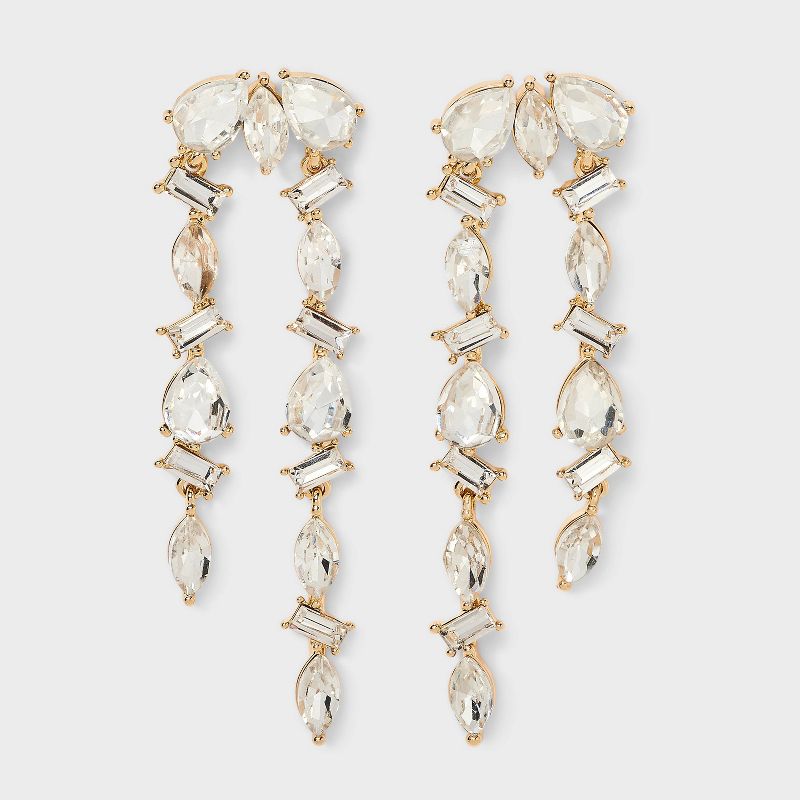Linear Earrings - A New Day™ Clear Stones