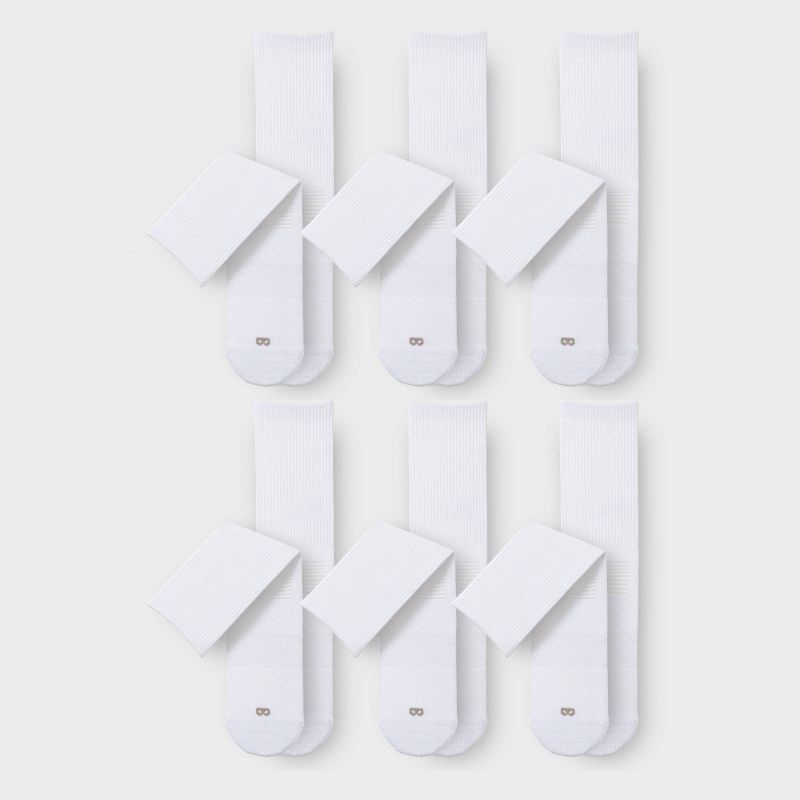 Pair of Thieves Men's 6pk SuperiAir Crew Socks - White 6-12