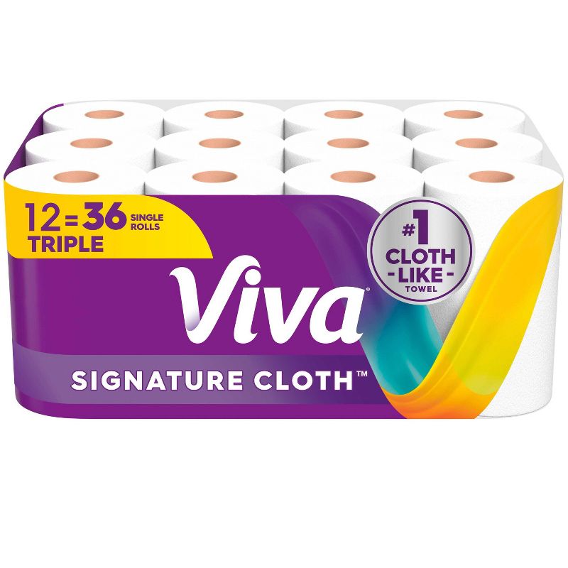 Viva Signature Cloth Choose-A-Sheet Paper Towels - 12 Triple Rolls