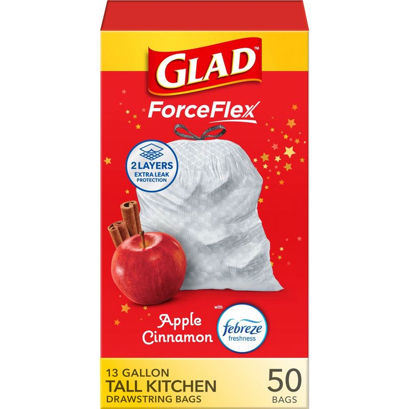 Glad Trash Bags - Apple Cinnamon - 13gal/50ct