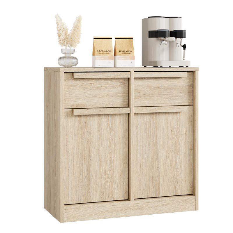 31.5" Sideboard Buffet Cabinet ¨C Pear Wood, 2 Doors & 2 Drawers, Modern Storage for Kitchen/Dining/Living Room