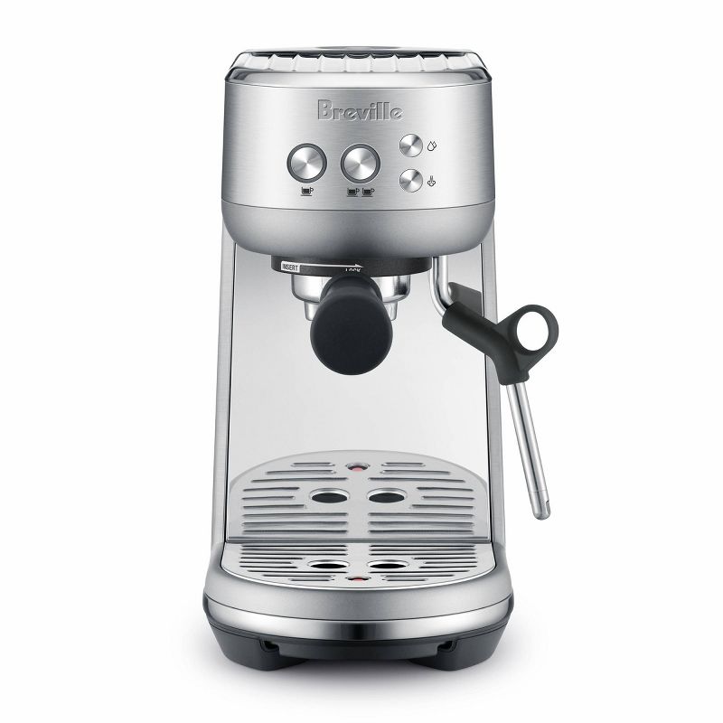 Breville Bambino Stainless Steel Espresso Maker Silver BES450BSS: 15 Bars Pressure, Milk Frother, Dishwasher-Safe Parts
