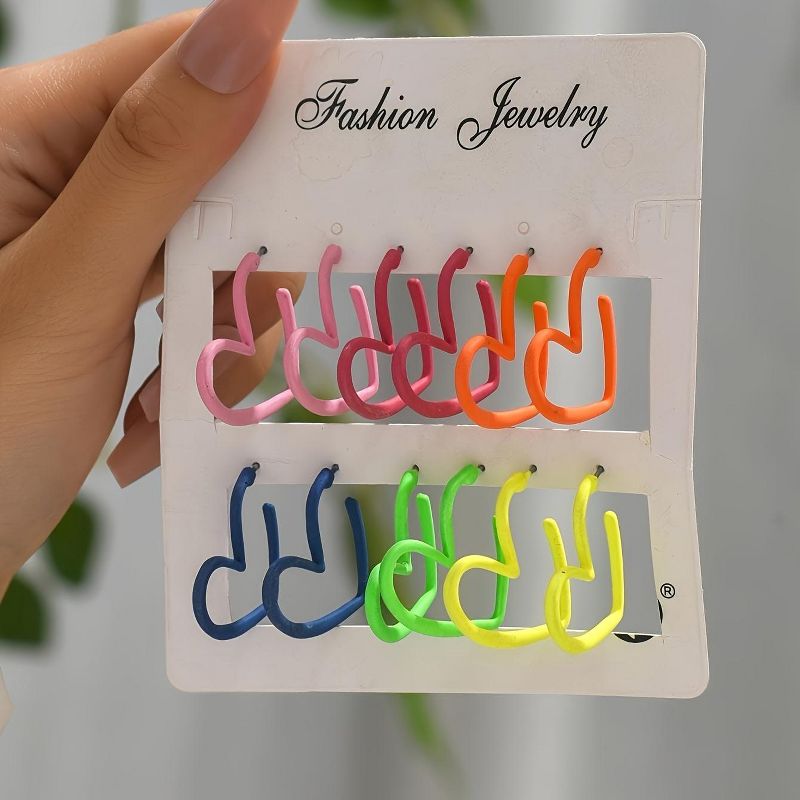 Paaaawaters EcoPrism Recycled Iron Earrings, Hypoallergenic Rainbow Jewelry Set, Sustainable Gift