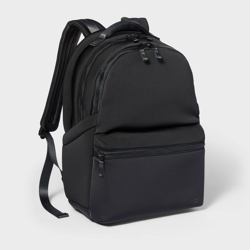 14L Faux Neoprene Backpack - All In Motion™️Black: Unstructured Knit Design
