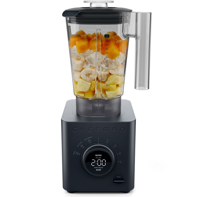 Chefman Obliterator 48oz Countertop Blender w/ Tamper/Scraper Tool - Midnight