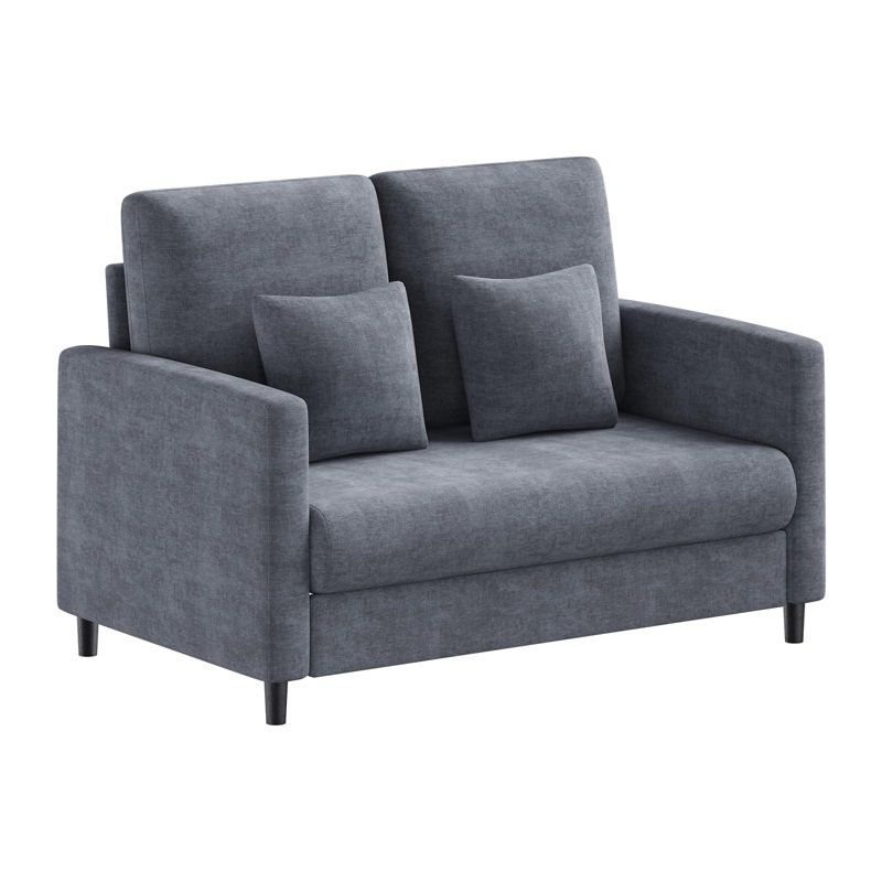 51.9" Sofa Accent Chair, Chenille Loveseat Reading Couch for Bedroom, Tool-Free Setup Living Room Accent Couch,Blue