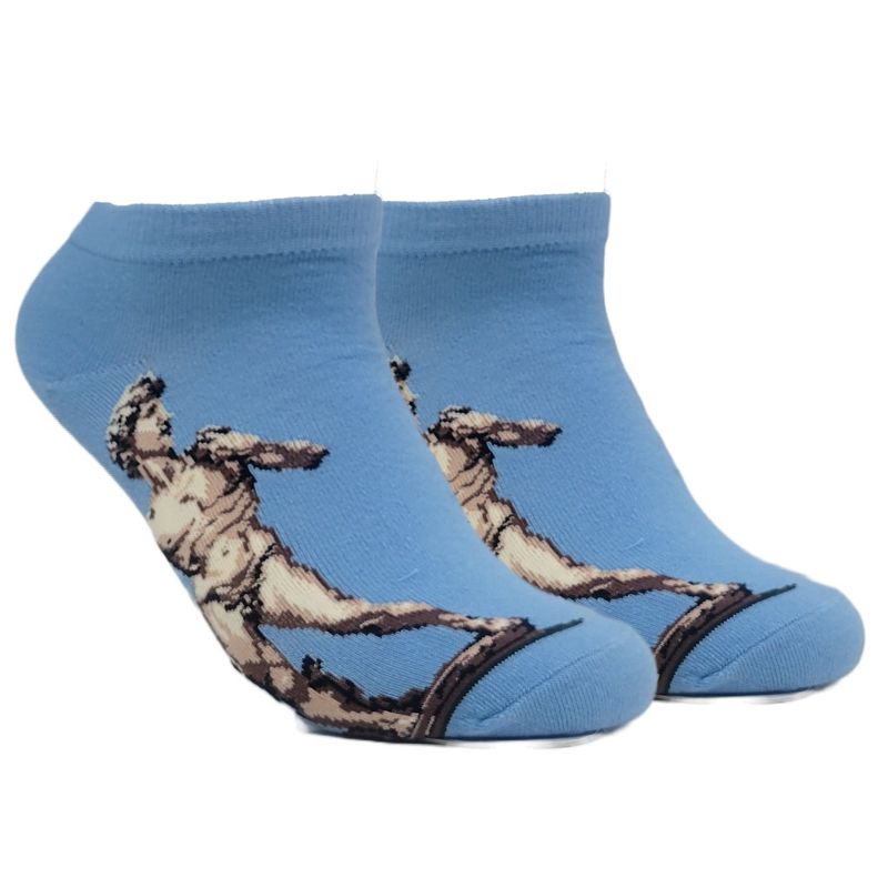 Michelangelo's David Famous Art Ankle Socks from the Sock Panda (Men's Sizes, Adult Large)
