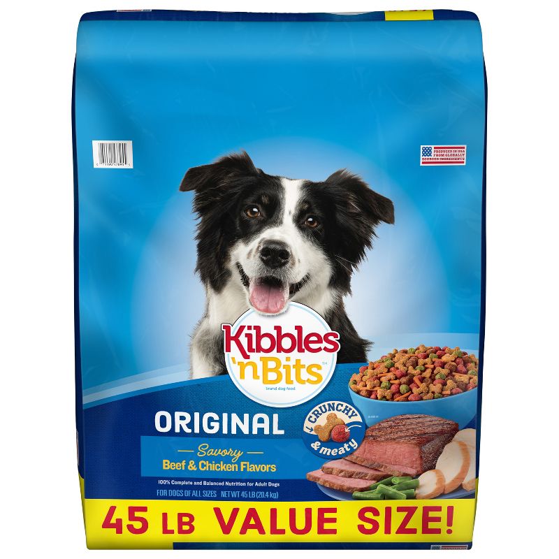 Kibbles 'n Bits Original Savory Beef & Chicken Flavors Adult Complete & Balanced Dry Dog Food - 45lbs