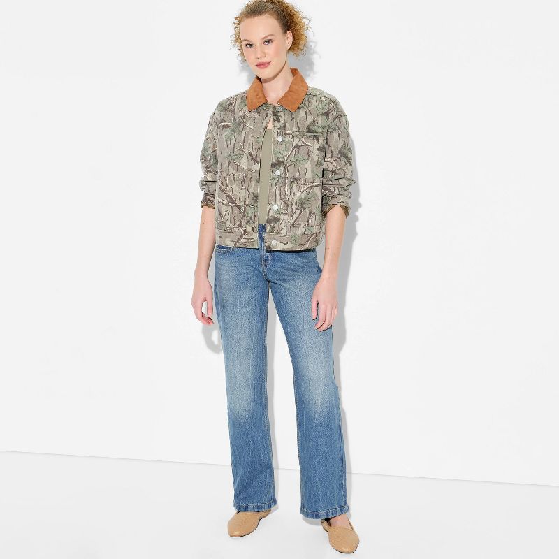 Women's Low-Rise Straight Leg Jeans - Wild Fable™ Dark Blue Denim 00