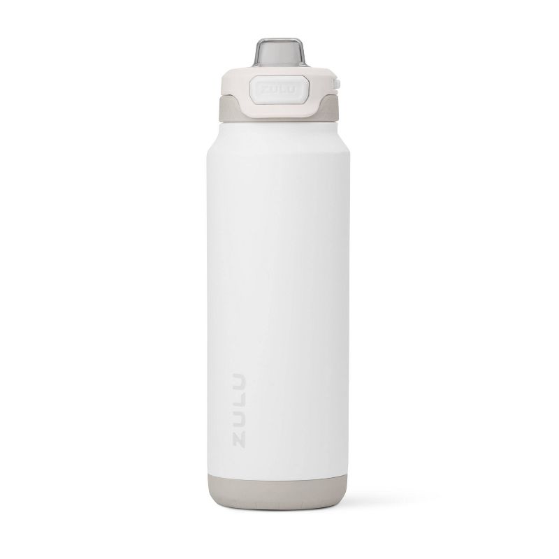 Zulu 32oz Stainless Steel Powerfill Pro Water Bottle - White