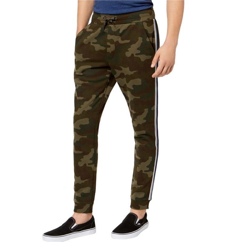 American Rag Mens Varsity Tipped Casual Jogger Pants, medgreen, X-Large