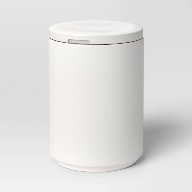 76oz Food Storage Canister White - Threshold™: Ceramic Kitchen Container with Lid, Snack & Coffee Storage