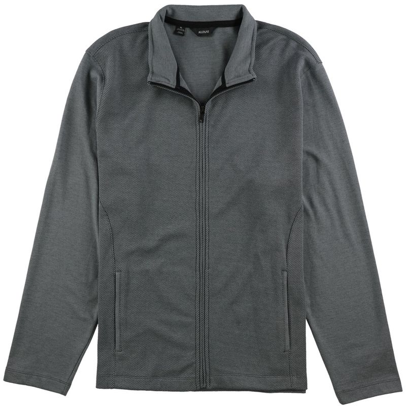 Alfani Mens Knit Jacket, smoothsilver, XXX-Large (Regular)