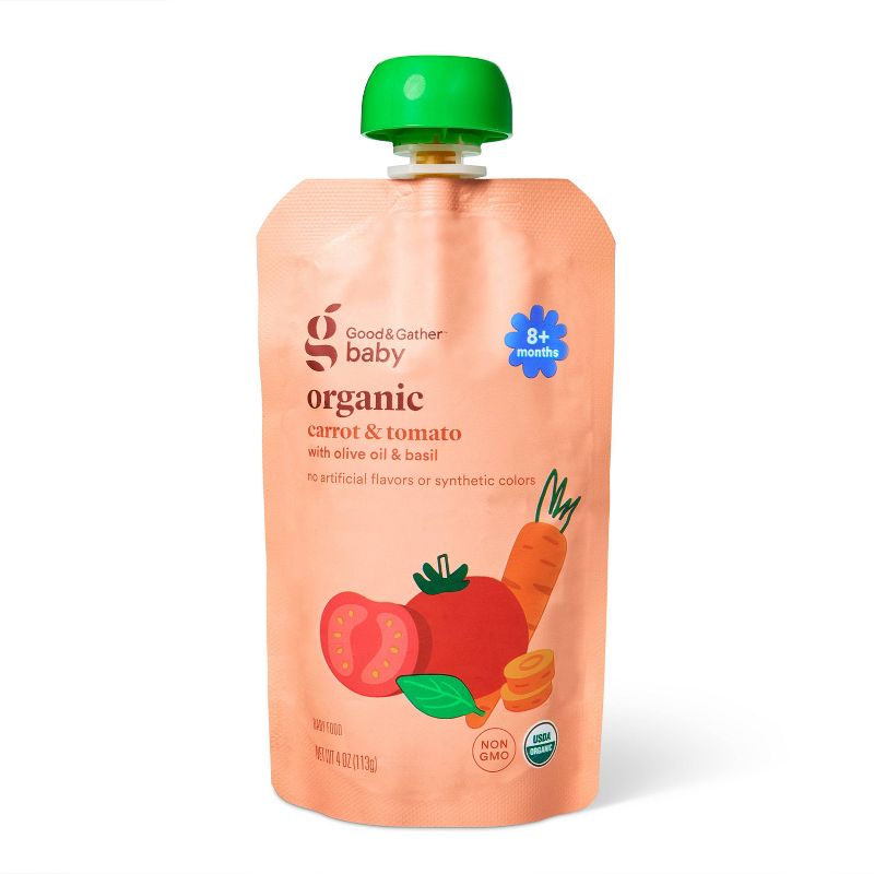 Carrot Tomato Basil Pouch - Berry Red - 4oz - Good & Gather™