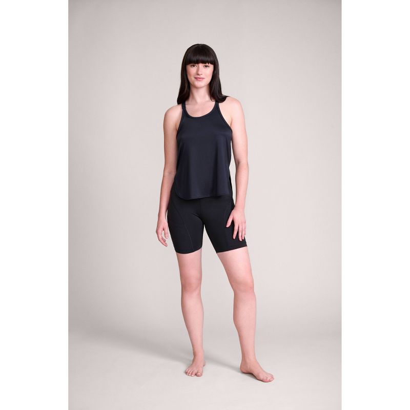 Slick Chicks Women's Tank Top - Black S: Loose Fit, Scoopneck, Sleeveless, Below Waist