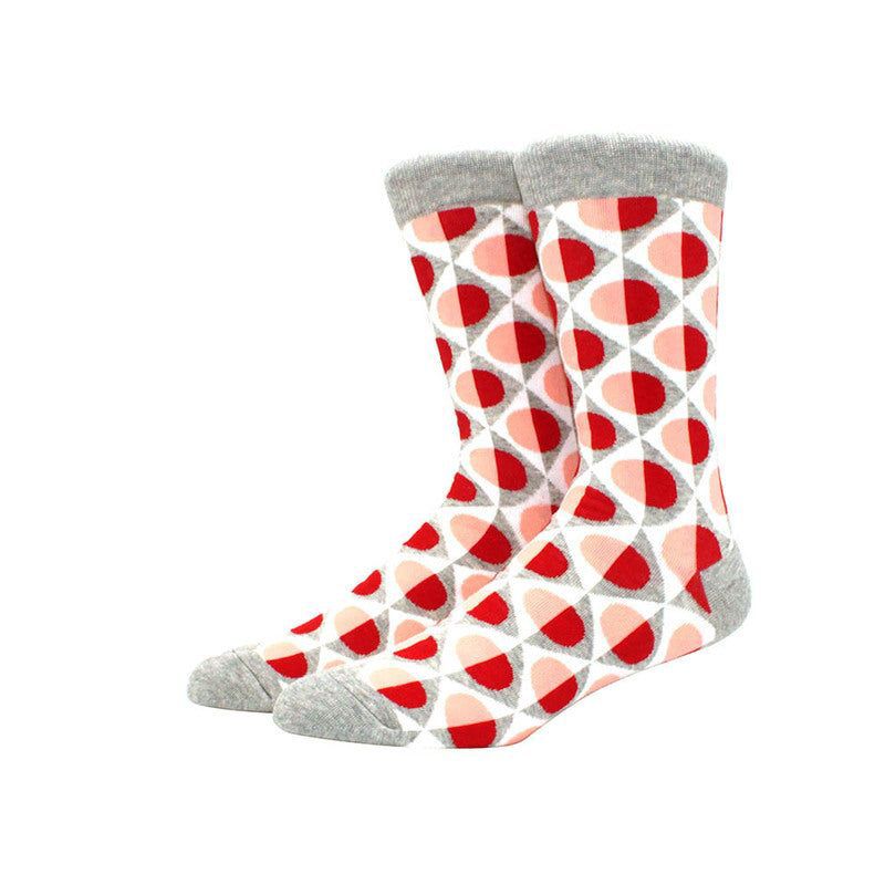 Circle Diamond Geometric Patterned Socks (Men's Sizes, Adult Large) from the Sock Panda