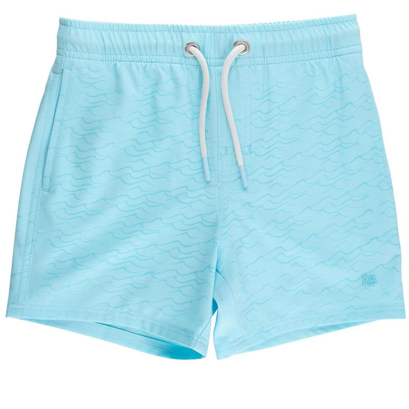 RuggedButts Baby Boys UPF50+ Color Changing Performance Hybrid Swim Trunks - Blue Breeze Bay, 3-6m