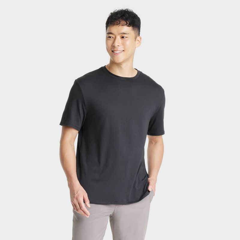 Men's Relaxed Fit Performance T-Shirt - All In Motion™ Black XL: Moisture Wicking, Quick Dry, Jersey Fabric