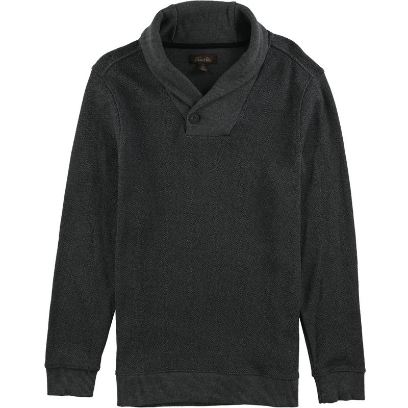 Tasso Elba Mens Shawl Collar Knit Sweater, darkslatehtr, Small