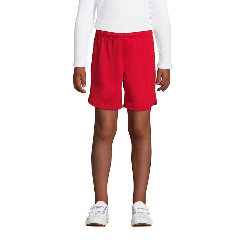 Lands' End Kids Mesh Gym Shorts - Small - Red