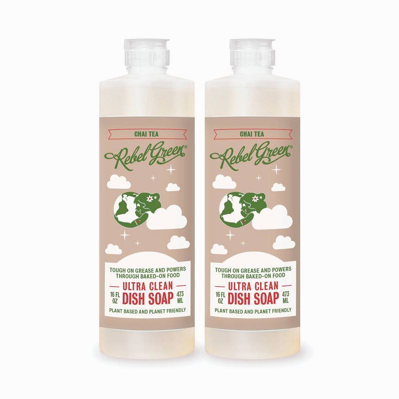 Rebel Green Chai Dish Soap - 32 fl oz/2pk