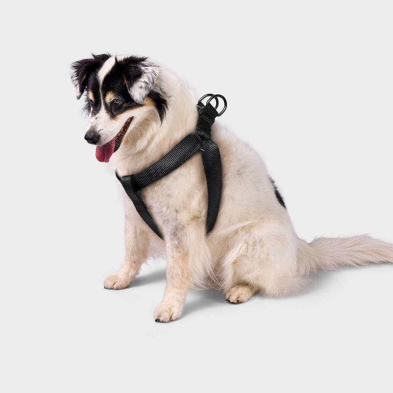 Basic Step In Adjustable Reinforced Stitching Dog Harness - XL - Black - Boots & Barkley™