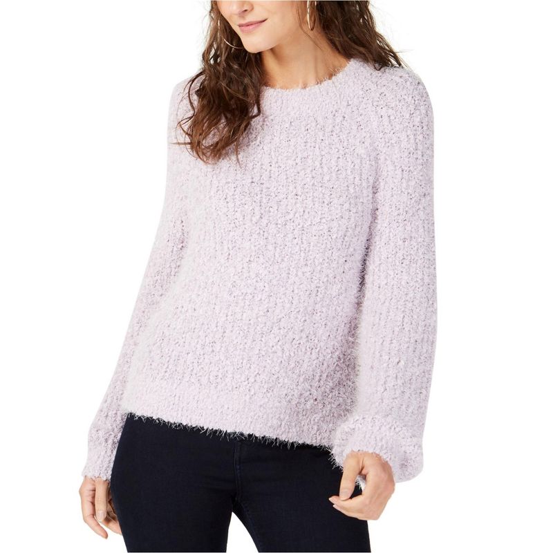 I.N.C International Concepts Womens Popcorn Pullover Sweater, lavender, XX-Large