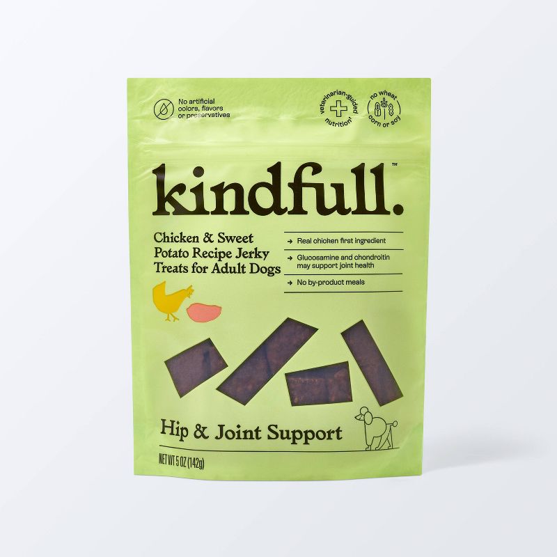 Hip & Joint Support with Chicken and Sweet Potato Jerky Dog Treat - 5oz - Kindfull™