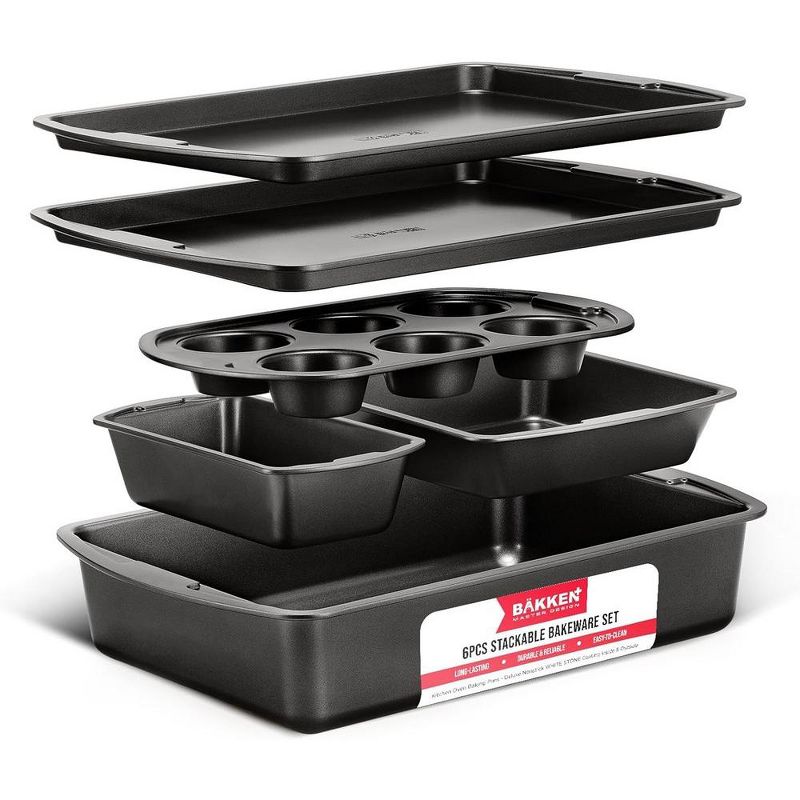 Bakken Swiss - Bakeware Set – 6 Piece Gray Coating