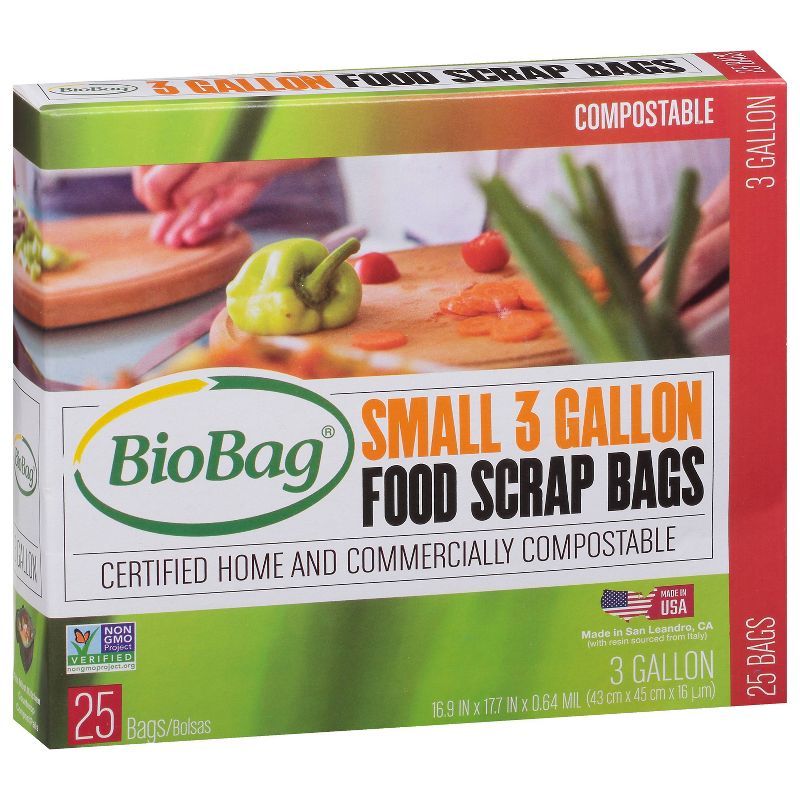 BioBag Compostable Food Trash Bags - Small - 25ct/3gal