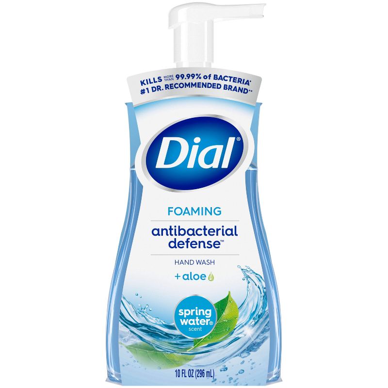Dial Foaming Antibacterial Defense Hand Wash - Spring Water - 10 fl oz
