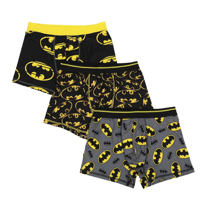 Men's Adult Batman Boxer Brief Underwear 3-Pack - Gotham's Finest Comfort-XL