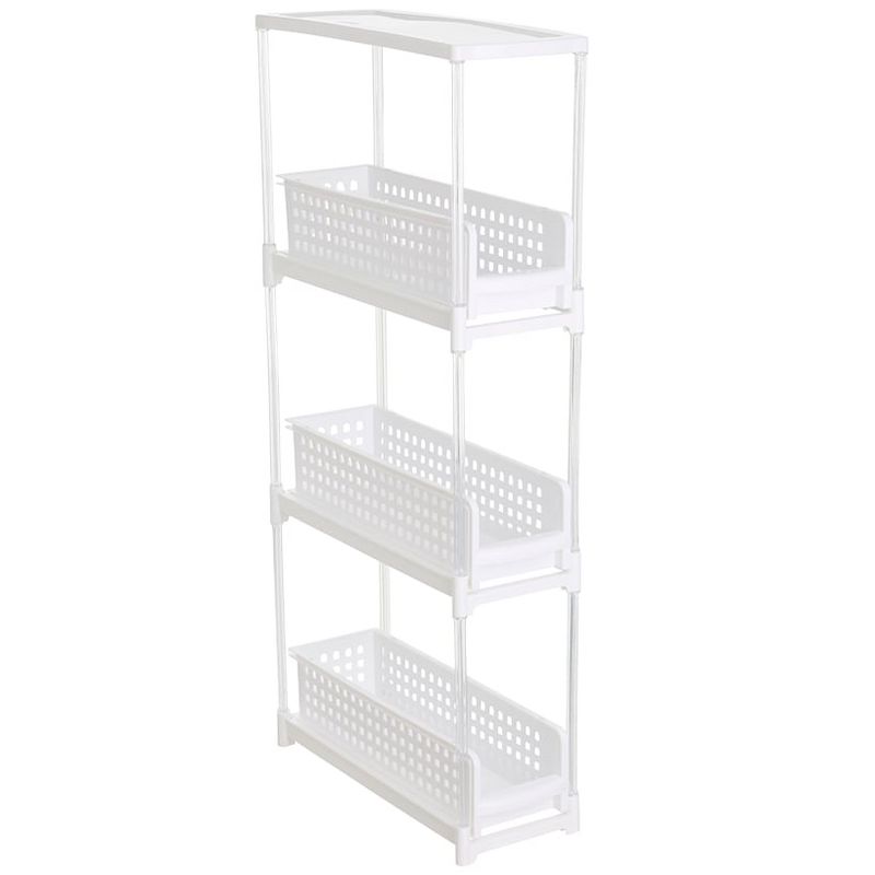Slide Out Slim Storage Tower for Kitchen - 4 or 5 Tiers | The Lakeside Collection
