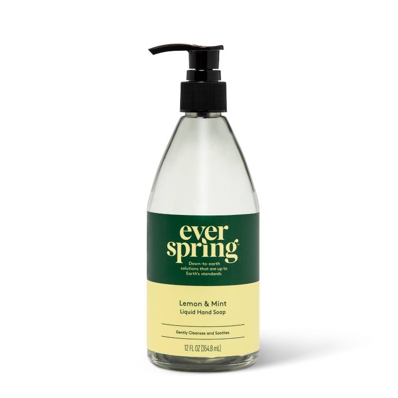 Liquid Hand Soap - Lemon & Mint - 12 fl oz - Everspring™