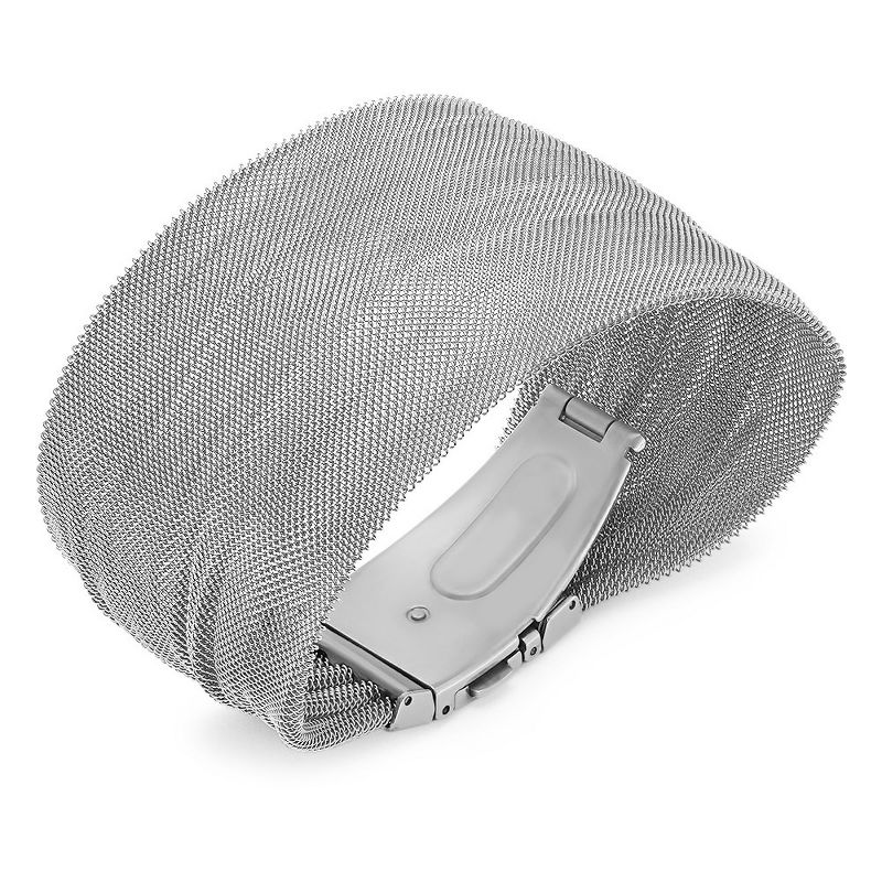 Steeltime Ladies stainless steel mesh bracelet