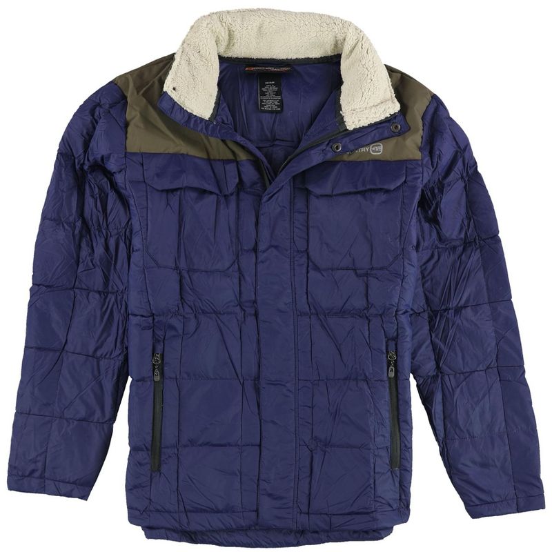 Free Country Mens Down Puffer Jacket, navykhaki, Medium