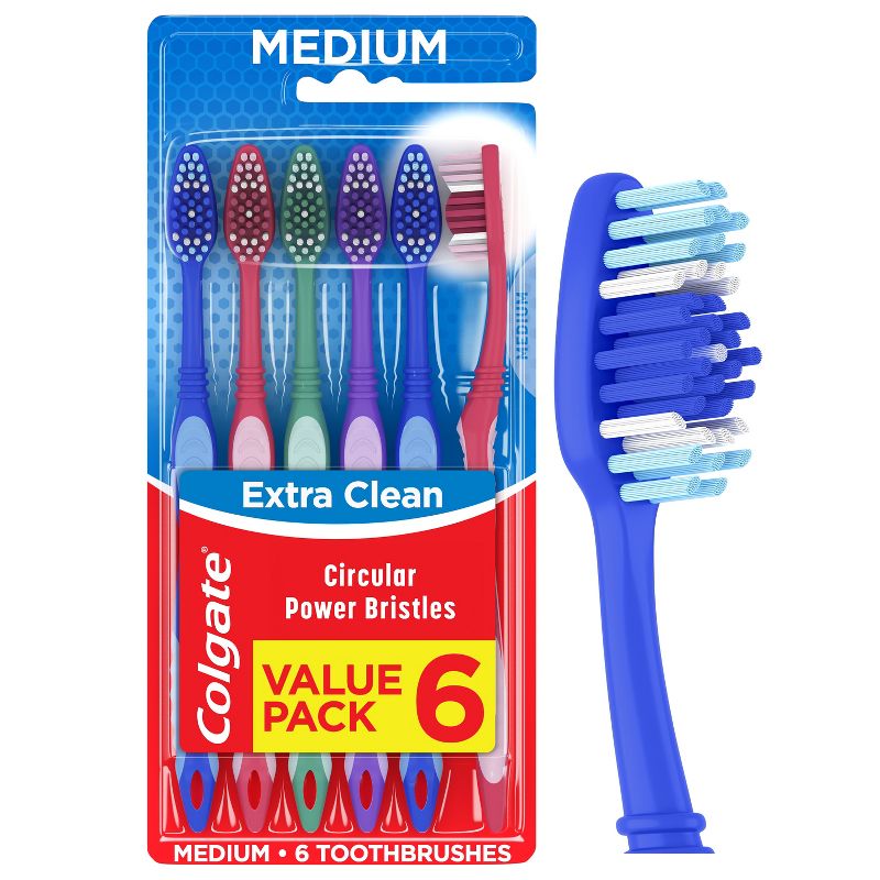 Colgate Extra Clean Full Head Toothbrush Medium - 6ct