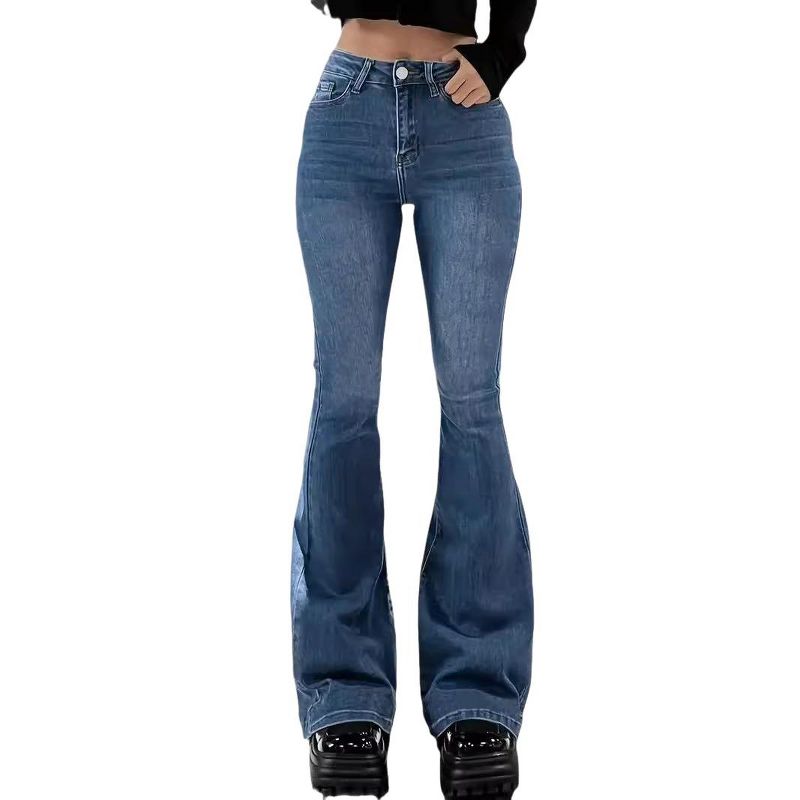 Women's Flare Bell Bottom Jeans High Waisted Wide Leg Bootcut Jeans Stretchy Denim Pants