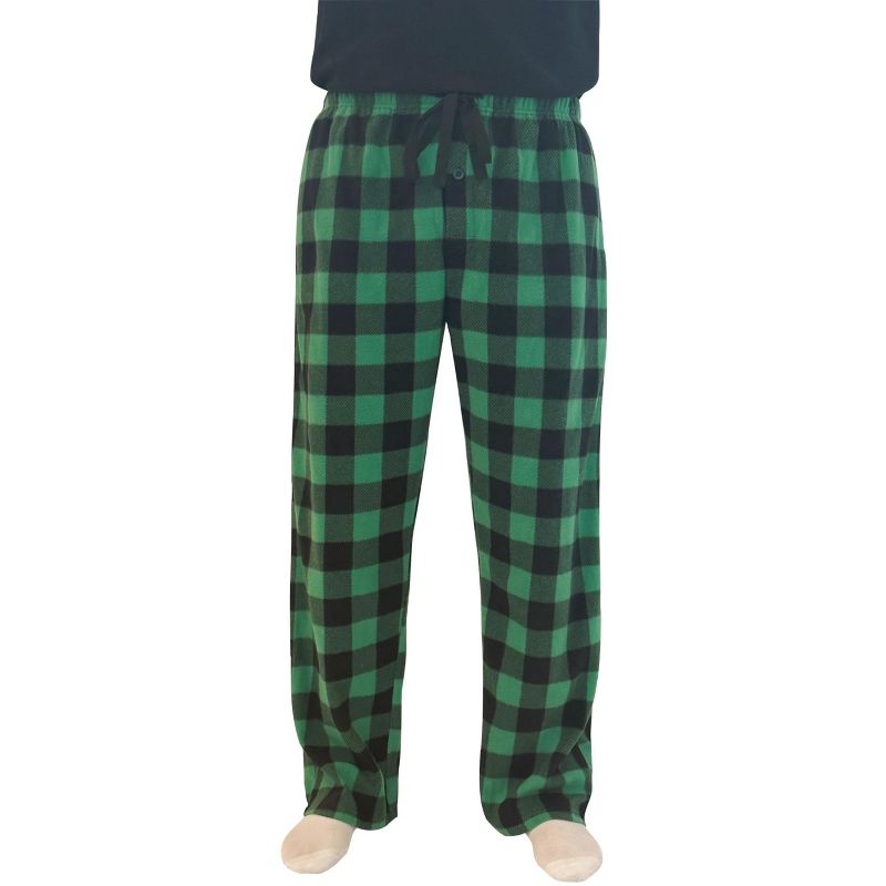 #followme Men's Microfleece Pajamas - Plaid Pajama Pants for Men - Lounge & Sleep PJ Bottoms 45902-V-10195-GB-M