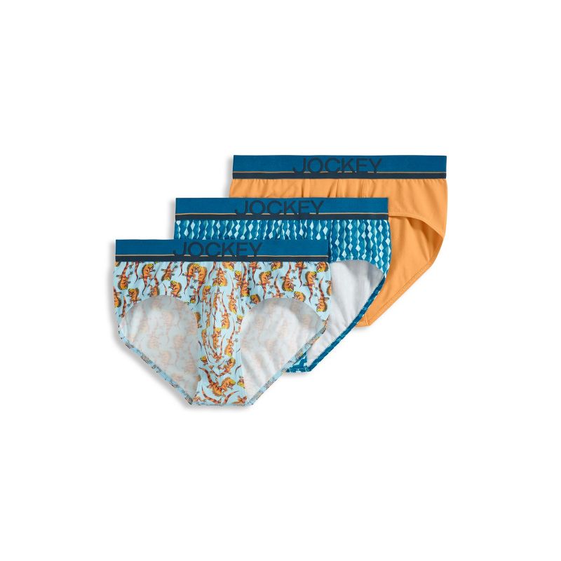 Jockey Men's True Style Brief - 3 Pack S Iguanas/Colorado Dawn/Diamond Strands