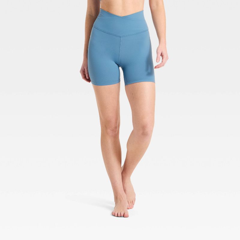 Women's Everyday Soft Ultra High-Rise Cossover Bike Shorts 5" - All In Motion Steel Blue XXL