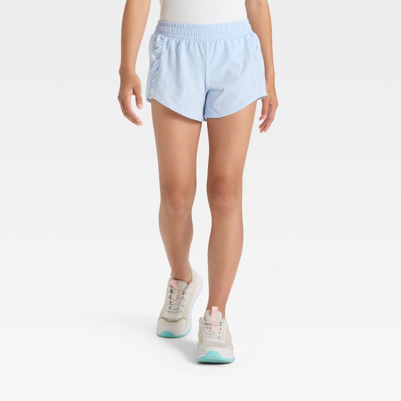 Girls' Lightweight Flex Shorts - All In Motion™ Blue XXL