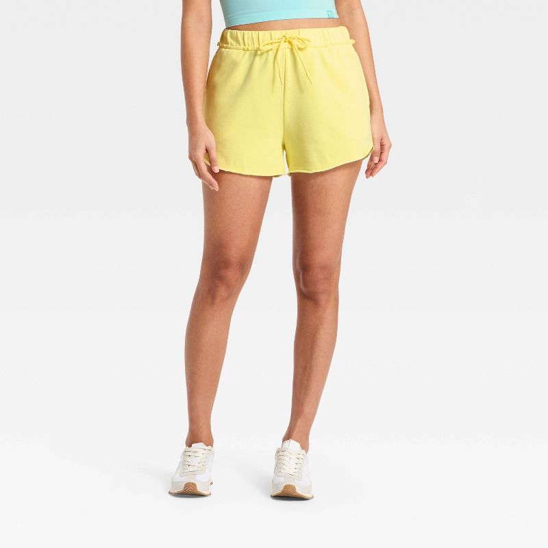 Women's French Terry Shorts - JoyLab™ Yellow XXL
